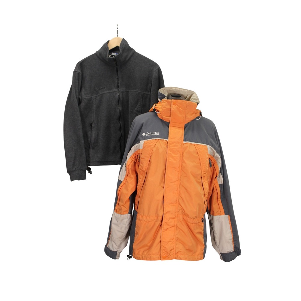 Columbia Interchange Ski Jacket Men's Medium‎ Vintage Outdoor Winter Fleece